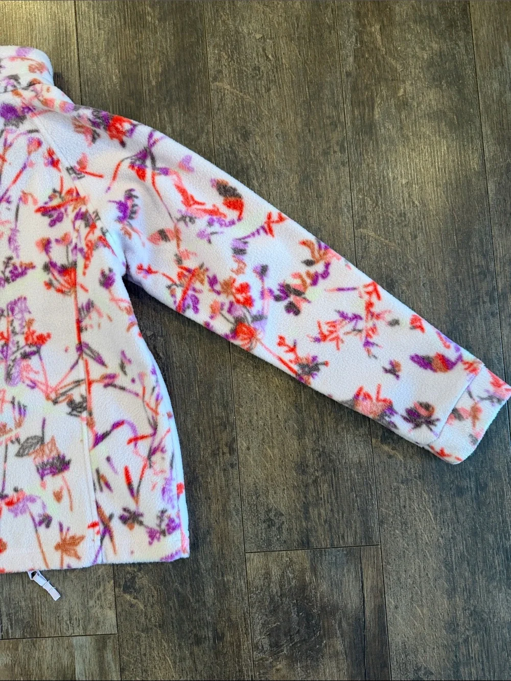 Columbia Kids Pink Floral Full-Zip fleece jacket